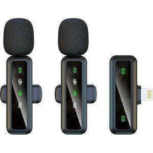 Mini Wireless Lavalier Microphone for iPhone – 2 Pack